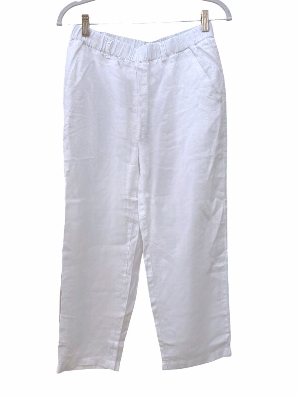 Quince NWT 100% European Linen Pants White Small - Picture 2 of 12